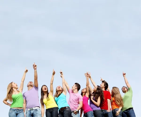 Depositphotos 6361714 Stock Photo Group Of Teens Pointing