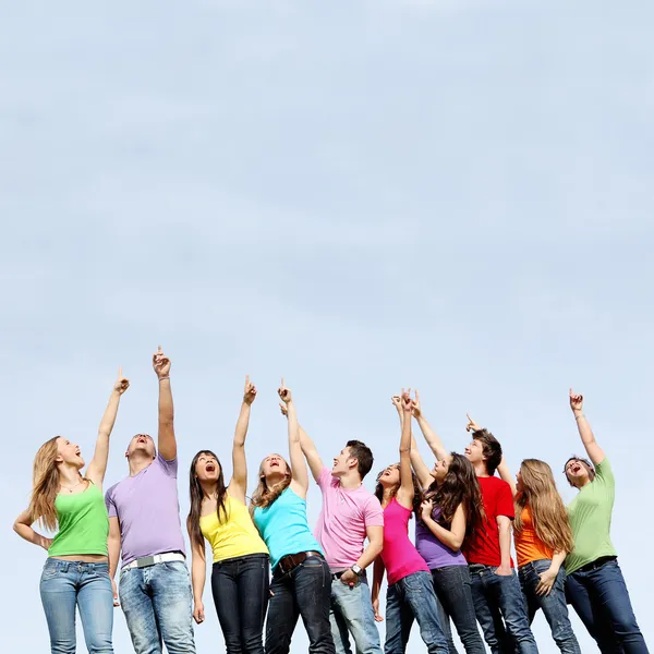 Depositphotos 6361714 Stock Photo Group Of Teens Pointing